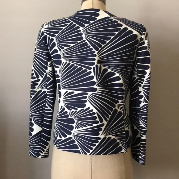 J Crew Blue White Fanfare jacket blazer 12 - Picture 2 of 7